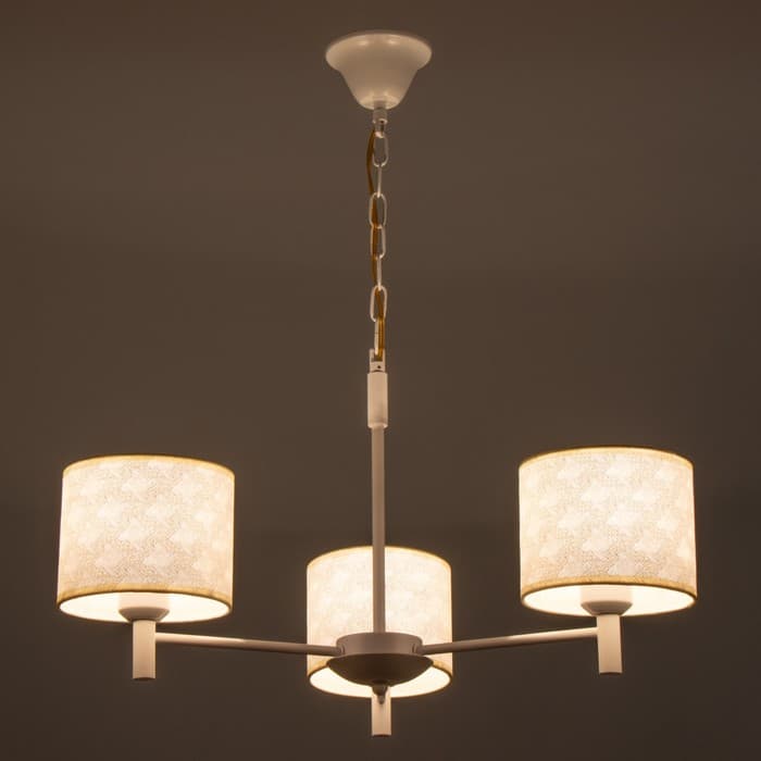 Люстра 1091/3WT 40 Вт Е27 белый 60×60×38-78 см BayerLux