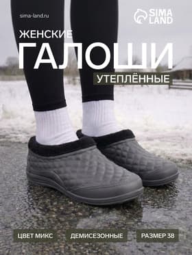 Галоши утепленные, размер 38, МИКС