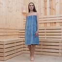 Полотенце - килт банное «Этель», 70×140 см, голубое