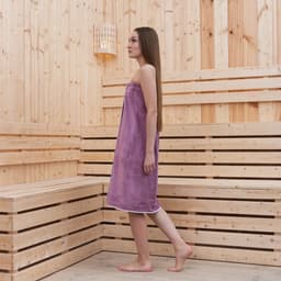 Полотенце - килт банное «Этель», 70×140 см, сиреневое