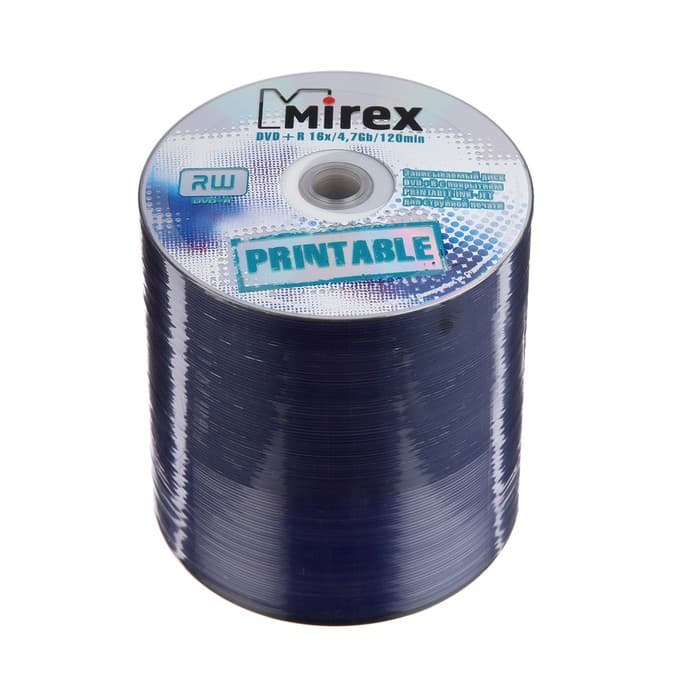 Диск DVD+R printable inkjet 100, 16x, 4.7 Гб