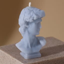 Свеча интерьерная «Давид», серый, высота 6.5 см