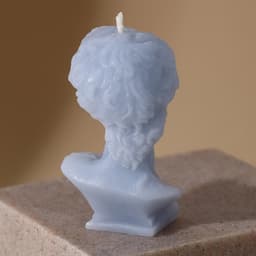 Свеча интерьерная «Давид», серый, высота 6.5 см