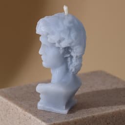 Свеча интерьерная «Давид», серый, высота 6.5 см