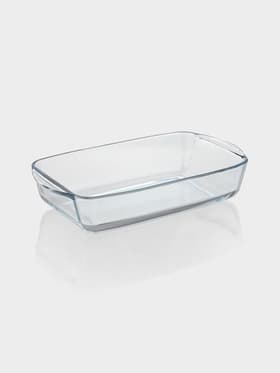 Форма для выпечки Paşabahçe Borcam, 2.75 л, 33.6×19×7 см, прямоугольная, жаропрочное стекло, прозрачная