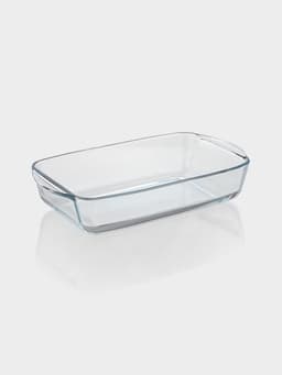 Форма для выпечки и запекания Paşabahçe Borcam, 2.7 л, 33.6×19×7 см, прямоугольная, жаропрочное стекло, прозрачная