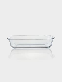 Форма для выпечки и запекания Paşabahçe Borcam, 2.7 л, 33.6×19×7 см, прямоугольная, жаропрочное стекло, прозрачная
