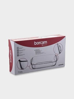 Форма для выпечки и запекания Paşabahçe Borcam, 2.7 л, 33.6×19×7 см, прямоугольная, жаропрочное стекло, прозрачная
