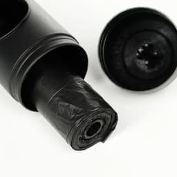 Контейнер с пакетами для уборки за собаками, рулон 15 пакетов, 29×21 см, чёрный