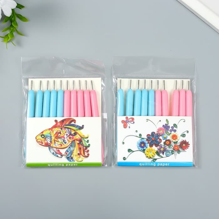 Инструмент для квиллинга с пластиковой ручкой разрез 1 см длина 11 см, МИКС