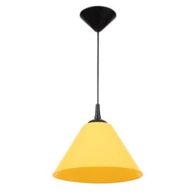Подвес на потолок BayerLux «Конус», 1×15 Вт, Е27, черный/желтый, 25×25×15 см