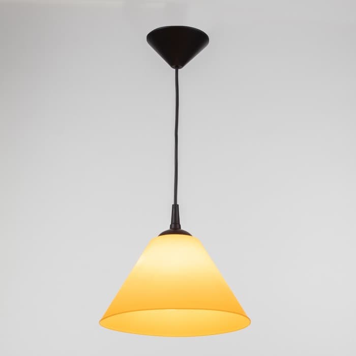Подвес на потолок BayerLux «Конус», 1×15 Вт, Е27, черный/желтый, 25×25×15 см
