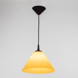 Подвес на потолок BayerLux «Конус», 1×15 Вт, Е27, черный/желтый, 25×25×15 см