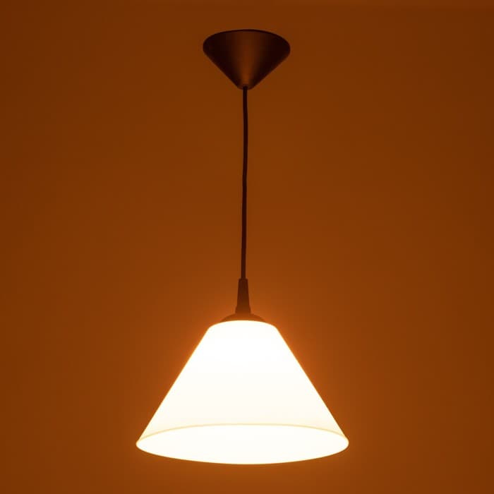 Подвес на потолок BayerLux «Конус», 1×15 Вт, Е27, черный/желтый, 25×25×15 см