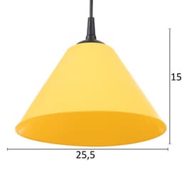 Подвес на потолок BayerLux «Конус», 1×15 Вт, Е27, черный/желтый, 25×25×15 см