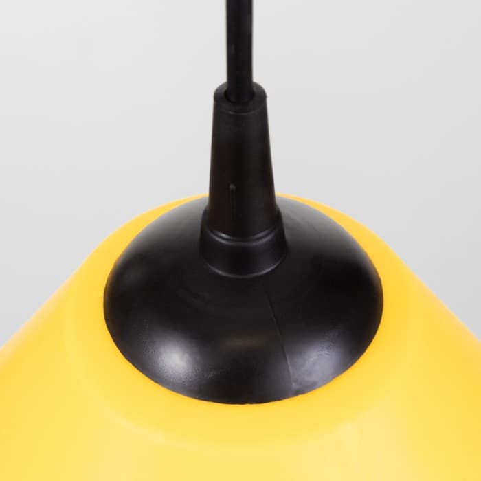 Подвес на потолок BayerLux «Конус», 1×15 Вт, Е27, черный/желтый, 25×25×15 см