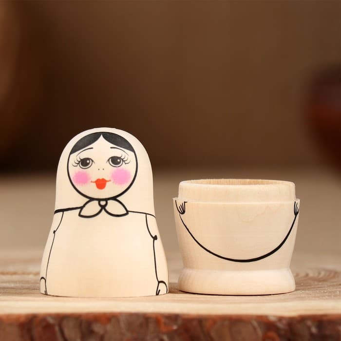 Заготовка для творчества «Матрешка», для росписи дерево, высшая категория, 9×4×4 см