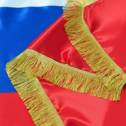 Флаг России, 90×150 см, двухсторонний, с бахромой, сатин