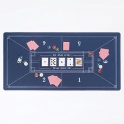 Сукно для покера, прорезиненное, 120×60 см, толщина 3 мм, синее