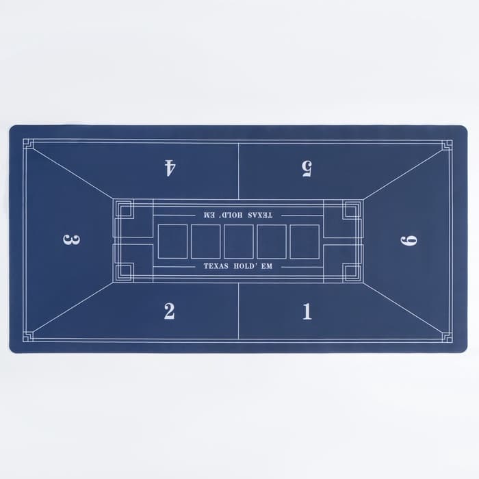 Сукно для покера, прорезиненное, 120×60 см, толщина 3 мм, синее
