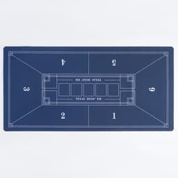 Сукно для покера, прорезиненное, 120×60 см, толщина 3 мм, синее