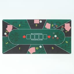 Сукно для покера, прорезиненное, 120×60 см, толщина 3 мм, зелёное