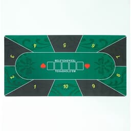 Сукно для покера, прорезиненное, 120×60 см, толщина 3 мм, зелёное