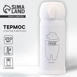 Термос «Счастье в мелочах», 250 мл, время сохранения тепла 6-8 ч