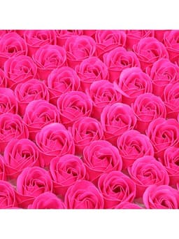Розы мыльные фуксия, набор 81 шт. в коробке