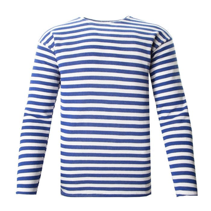 Тельняшка мужская с начесом, цвет синий, размер 52-54