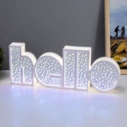 Фигурка светящаяся RISALUX «Хеллоу», LED-ночник, USB, от батареек 3×АА, белый, 36×13×4 см