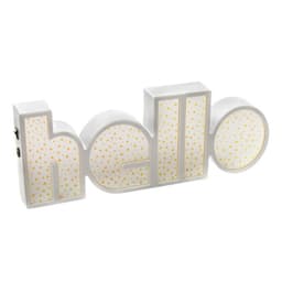 Фигурка светящаяся RISALUX «Хеллоу», LED-ночник, USB, от батареек 3×АА, белый, 36×13×4 см