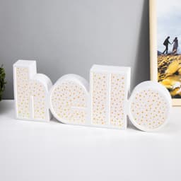 Фигурка светящаяся RISALUX «Хеллоу», LED-ночник, USB, от батареек 3×АА, белый, 36×13×4 см