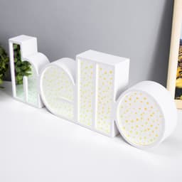 Фигурка светящаяся RISALUX «Хеллоу», LED-ночник, USB, от батареек 3×АА, белый, 36×13×4 см