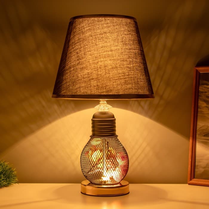 Настольная лампа «Маркелла» Е27 40 Вт черно-золотой 25×25×44 см