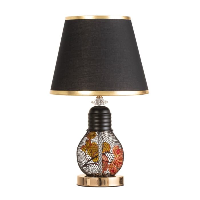 Настольная лампа «Маркелла» Е27 40 Вт черно-золотой 25×25×44 см
