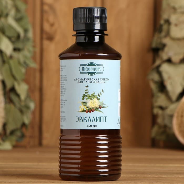 Ароматизатор для бани и ванны «Добропаровъ», эвкалипт, натуральный, 250 мл