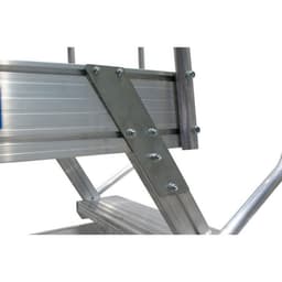 Лестница-платформа KRAUSE CORDA, с площадкой, алюминиевая, 5 ступеней