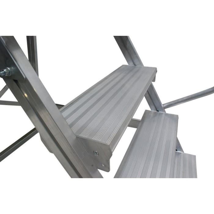 Лестница-платформа KRAUSE CORDA, с площадкой, алюминиевая, 5 ступеней