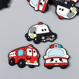 Декоративные элементы для творчества «Арт Узор. Спецслужбы. Транспорт», набор 15 шт., резина, 2.8×3.5 см, МИКС