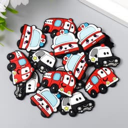 Декоративные элементы для творчества «Арт Узор. Спецслужбы. Транспорт», набор 15 шт., резина, 2.8×3.5 см, МИКС