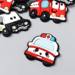 Декоративные элементы для творчества «Арт Узор. Спецслужбы. Транспорт», набор 15 шт., резина, 2.8×3.5 см, МИКС