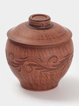 Горшочек для запекания «Вьюнок», 550 мл, 12×10 см, красная глина