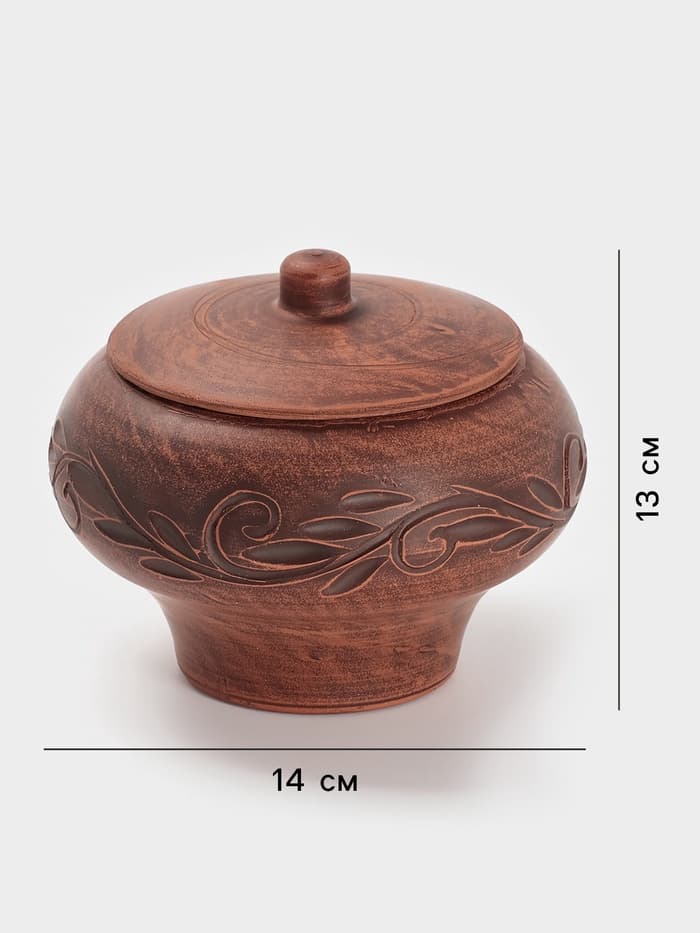 Горшок для запекания «Вьюнок», 600 мл, красная глина