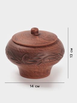 Горшок для запекания «Вьюнок», 600 мл, красная глина