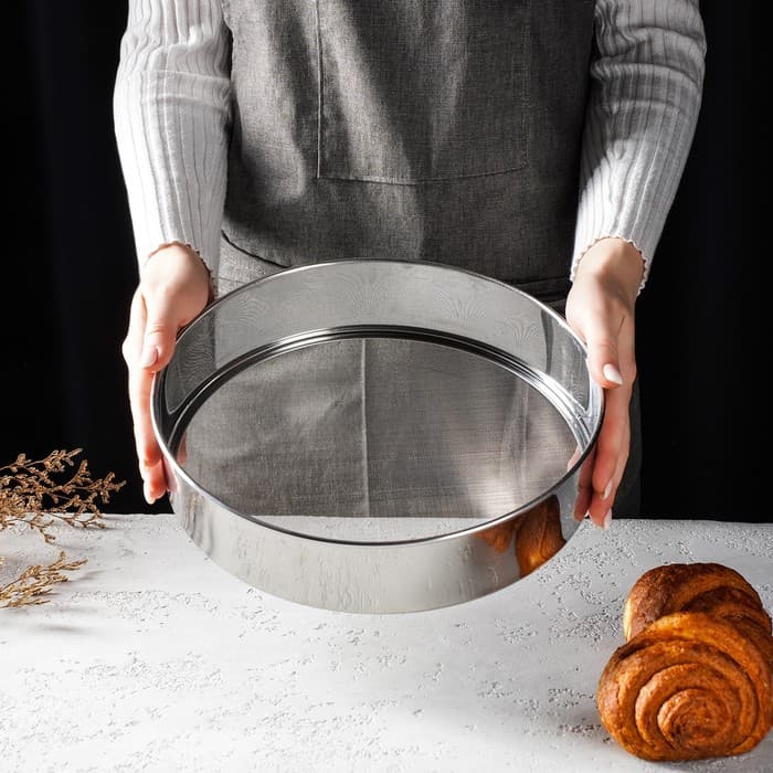 Сито для просеивания Доляна «Металлик», d=27 см, серебристое