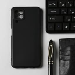Чехол Innovation для Samsung A22, силиконовый, матовый, чёрный