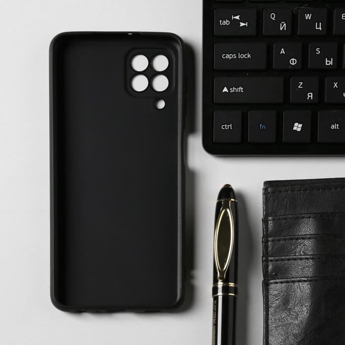 Чехол Innovation для Samsung A22, силиконовый, матовый, чёрный