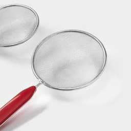 Сито для просеивания Доляна, набор 3 шт., d=8 см, d=10 см, d=11.7 см, красный