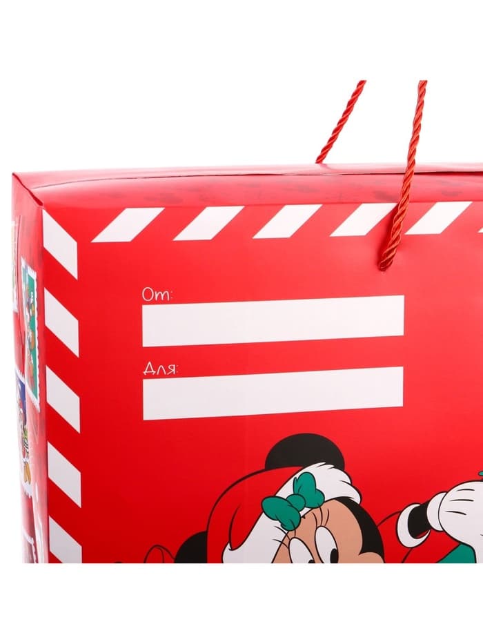 Пакет подарочный «Новый год» 40×30×19 см, Микки Маус